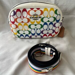 Coach Jaime Camera bag in Rainbow signature canvas